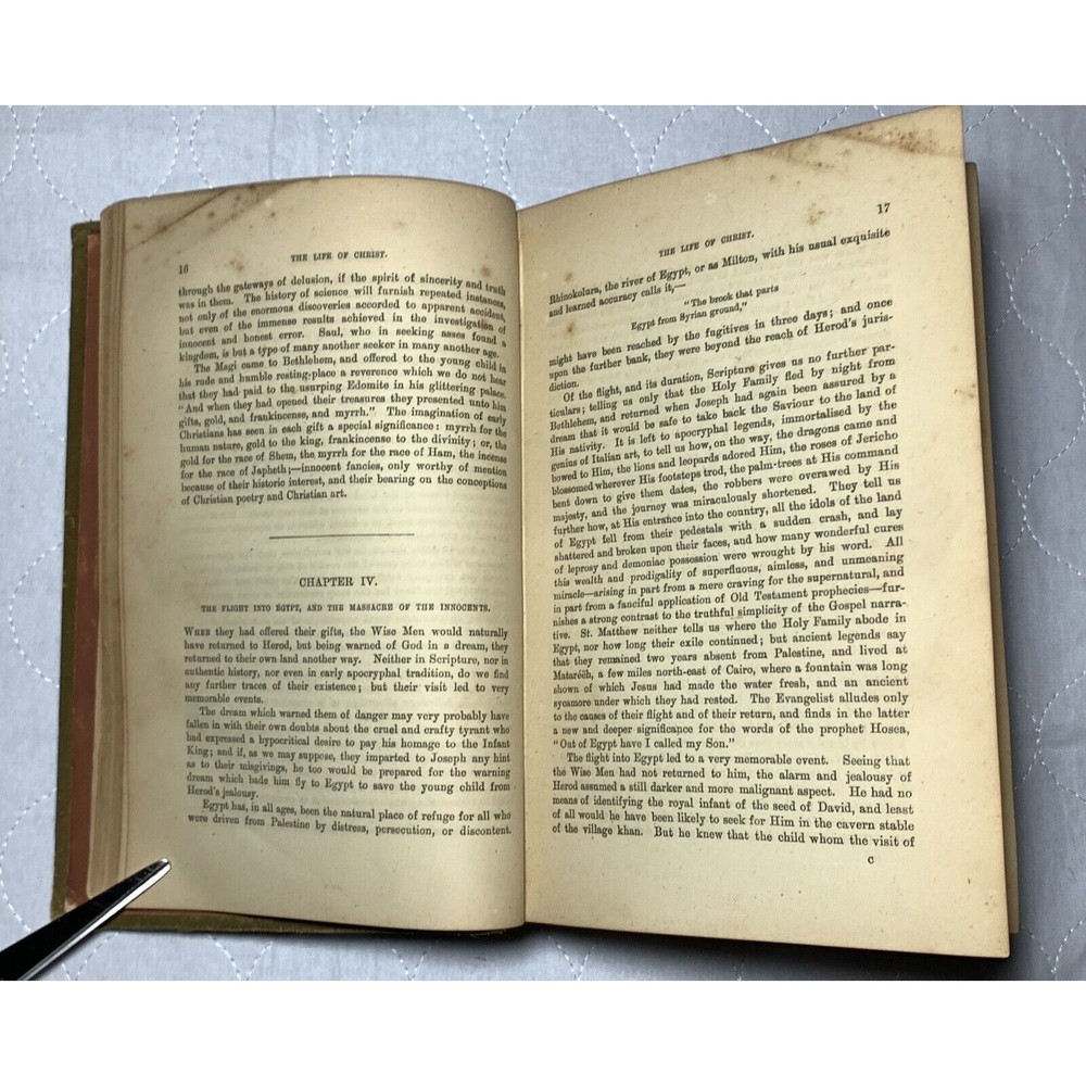 Antique 1874 The Life of Christ Hardcover Book Frederic Farrar Hurst & Company - Picture 15 of 16
